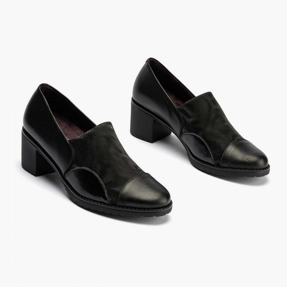 ZAPATO ABOTINADO LYCRA NEGRO