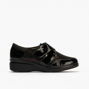 BLUCHER LYCRA CON VELCRO NEGRO