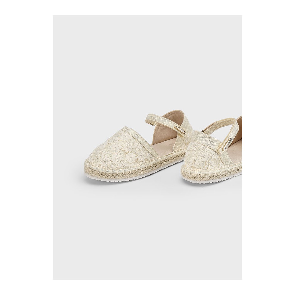 PALA TALON ENCAJE YUTE ORO