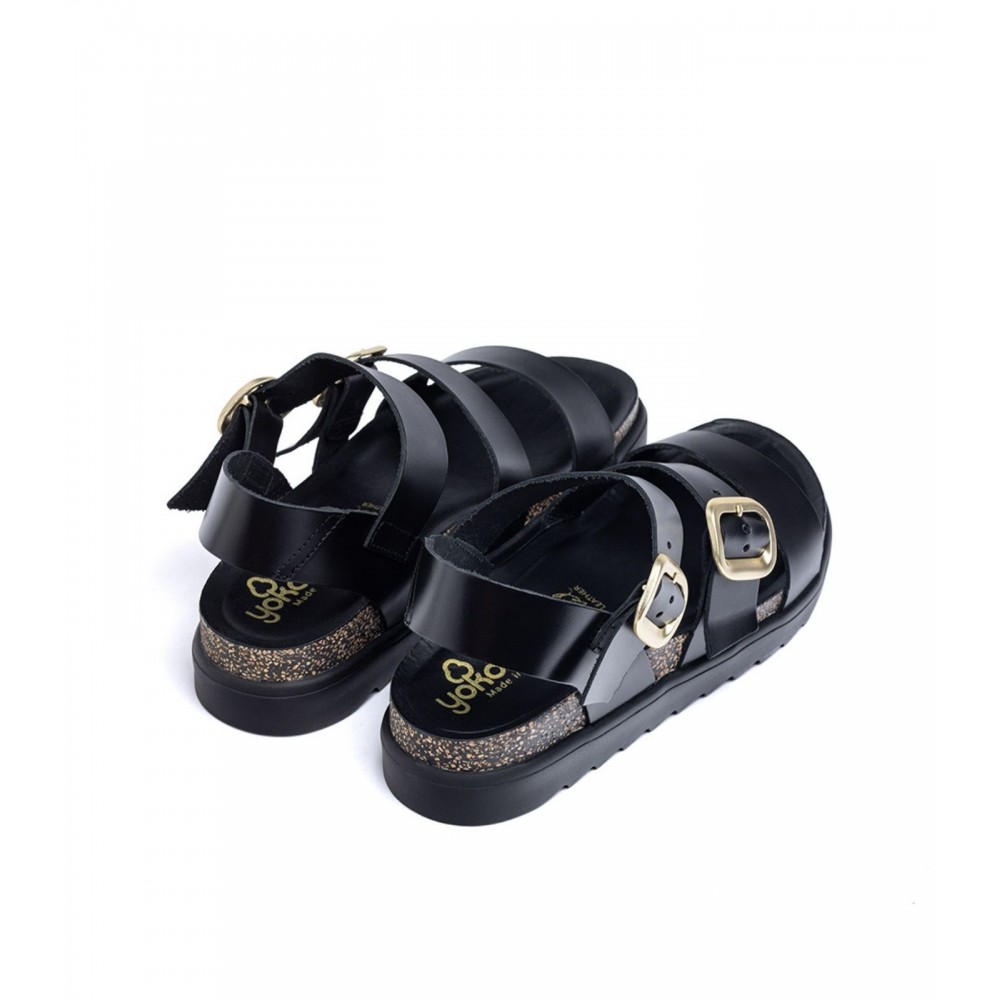 SANDALIA BIO DOS HEBILLAS NEGRO