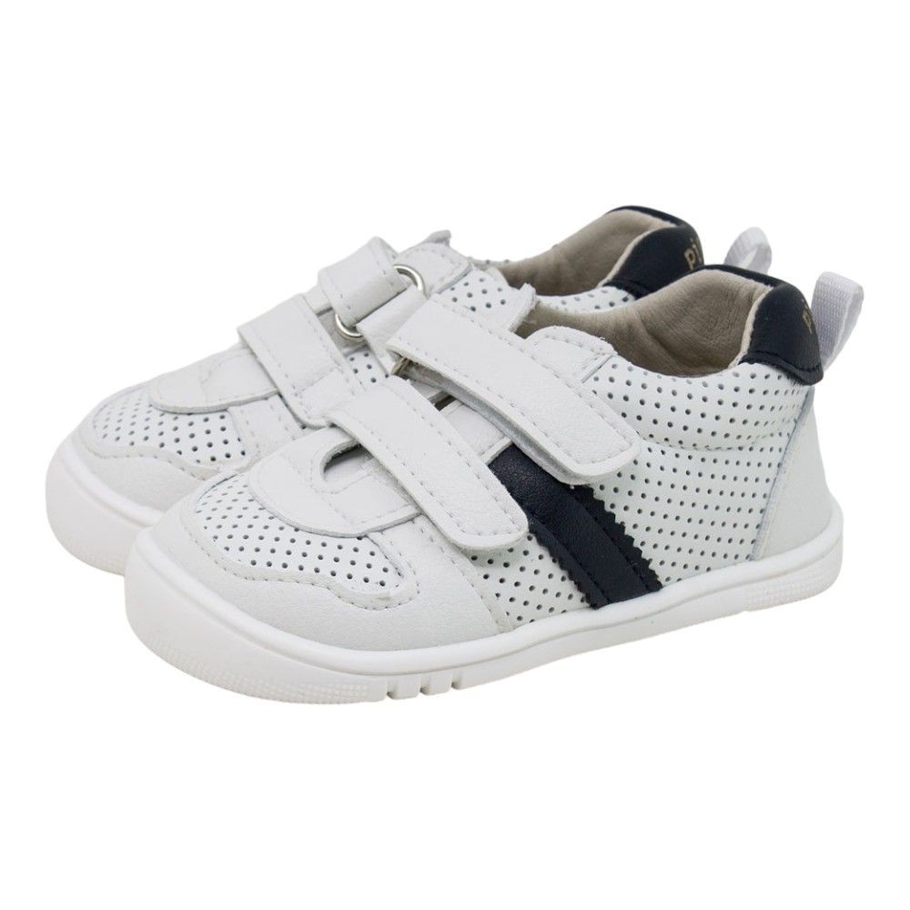 ZAPATO DOS VELCROS BLANCI/MARINO
