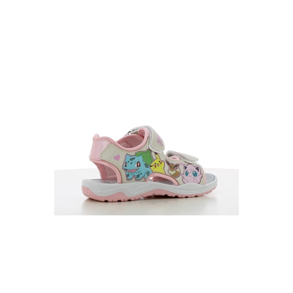 SANDALIA VELCROS BEIG-PINK