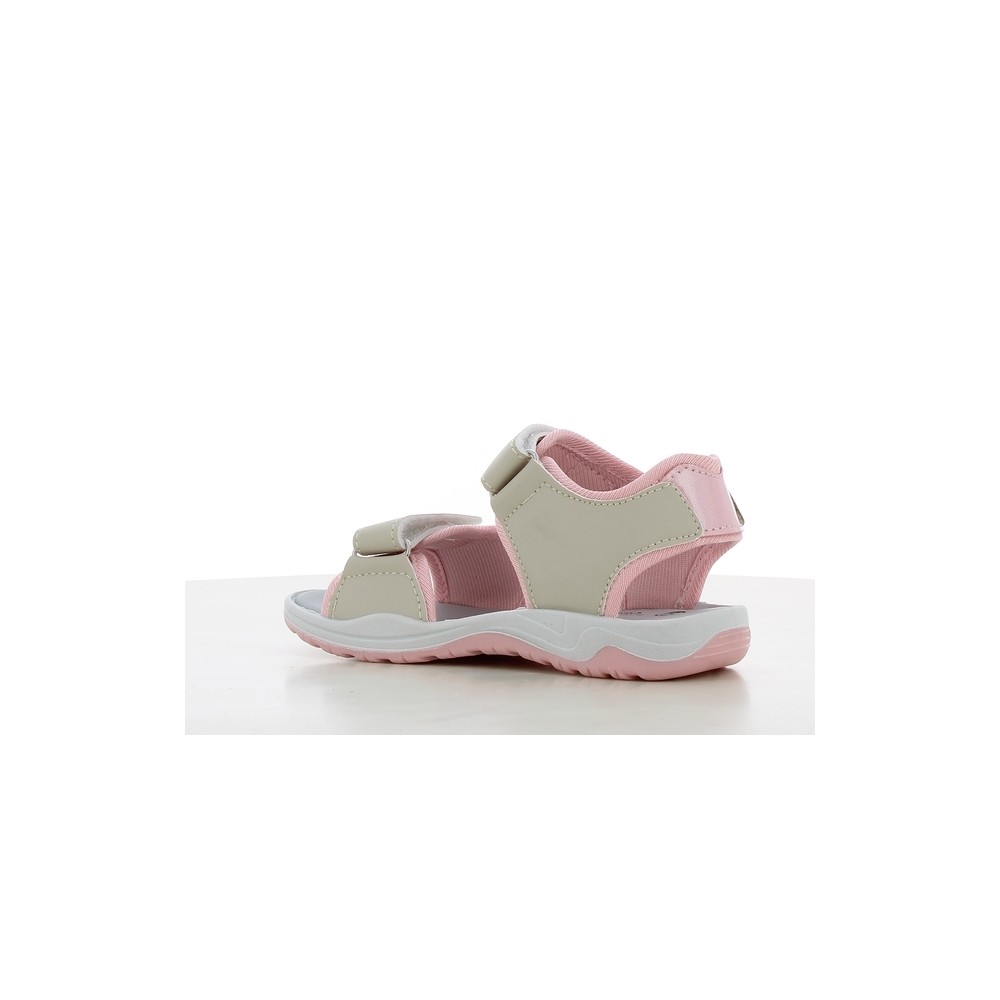SANDALIA VELCROS BEIG-PINK