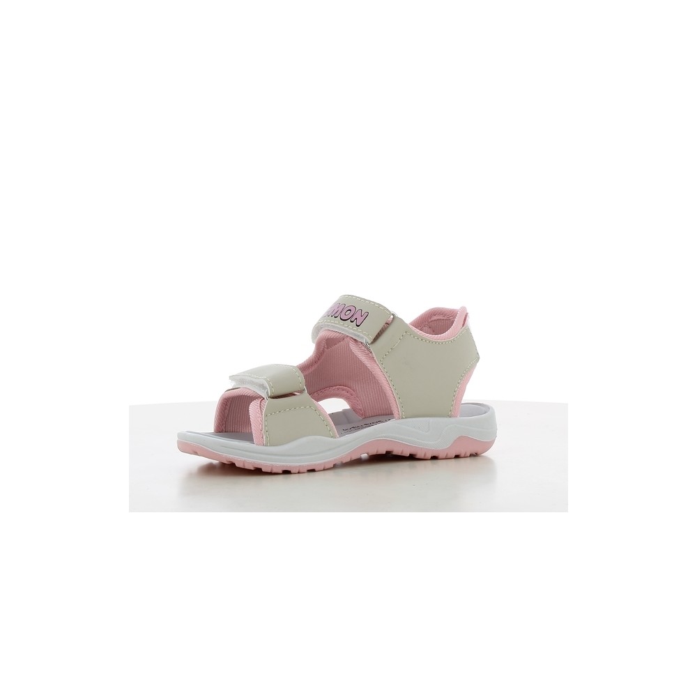 SANDALIA VELCROS BEIG-PINK