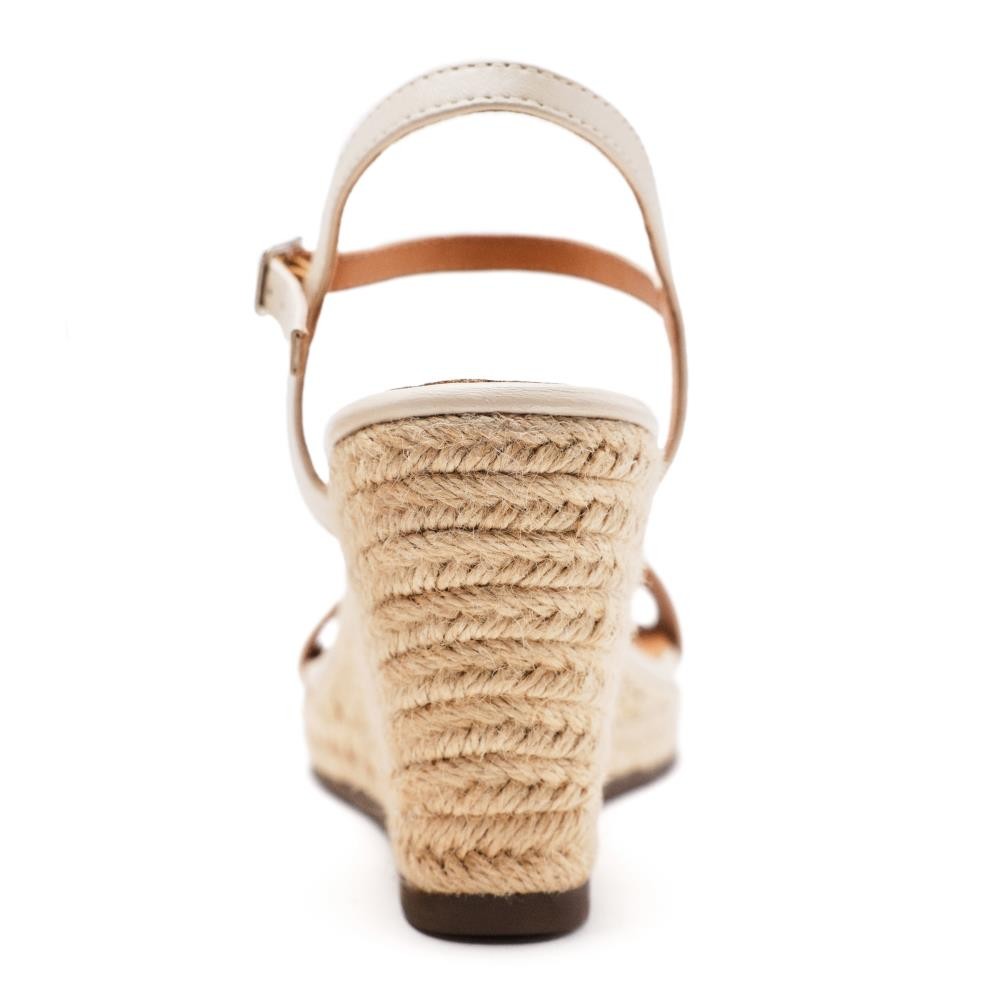 SANDALIA CUÑA YUTE OFF-WHITE