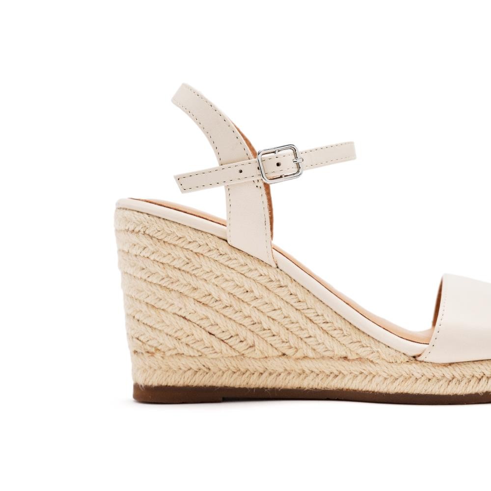 SANDALIA CUÑA YUTE OFF-WHITE