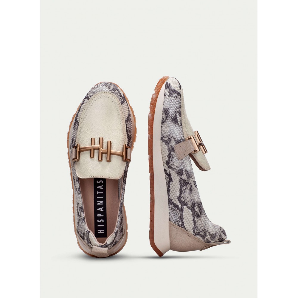 MOCASIN PITON TAUPE CERVO LATTE