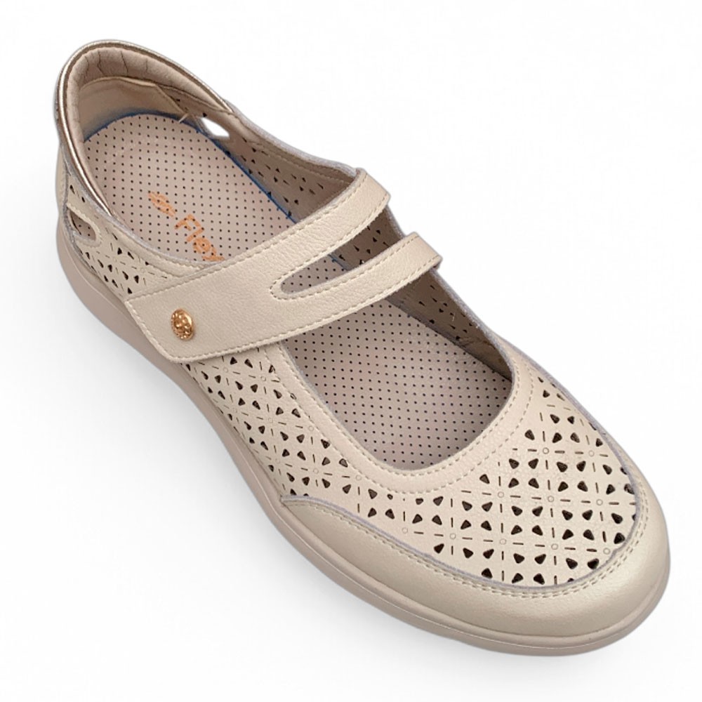 MERCEDES PICADA VELCRO BEIGE