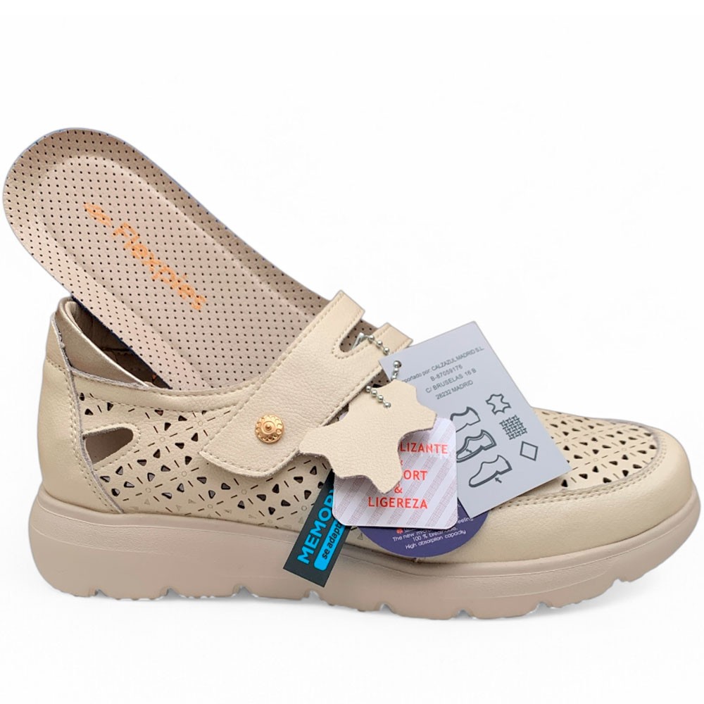 MERCEDES PICADA VELCRO BEIGE