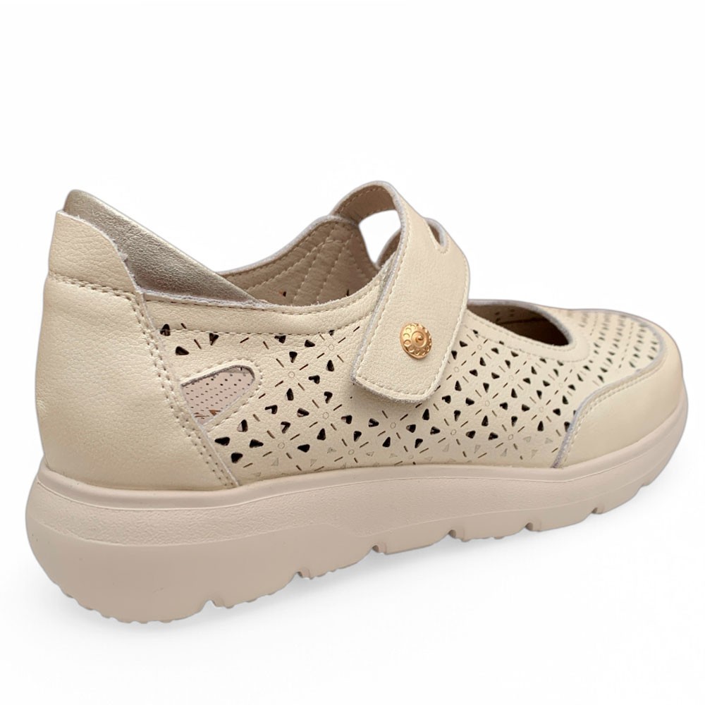 MERCEDES PICADA VELCRO BEIGE