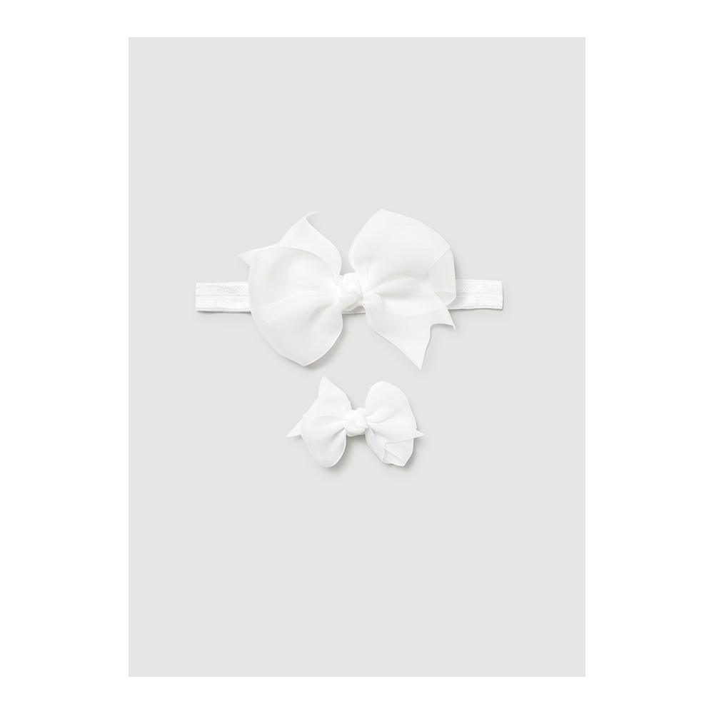 SET DIADEMA Y PINZA BLANCO