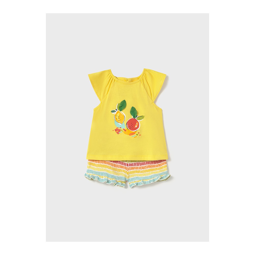 CONJUNTO SHORT ESTAMPADO AMARILLO