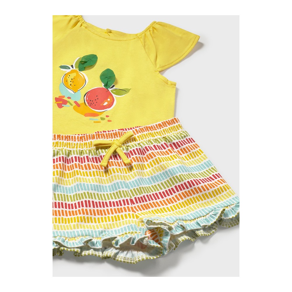 CONJUNTO SHORT ESTAMPADO AMARILLO