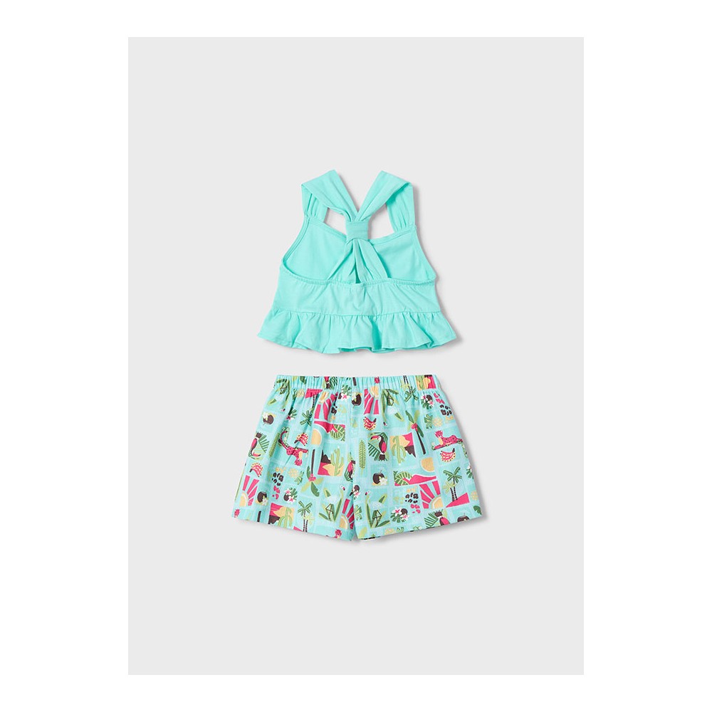CONJUNTO SHORT PUNTO CREPE AQUA