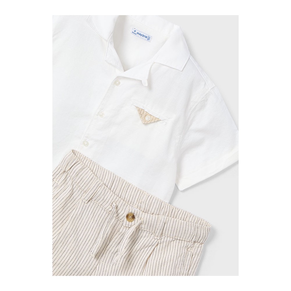 CONJUNTO BERMUDA RELASXED CREMA