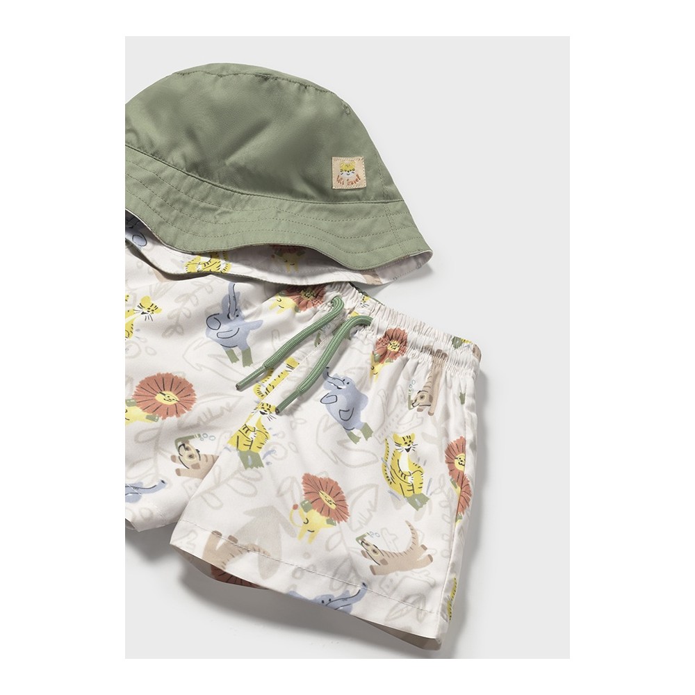 CONJUNTO BAÑADOR CON BUCKET LIENZO