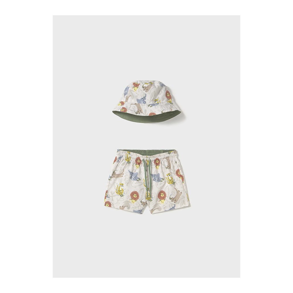 CONJUNTO BAÑADOR CON BUCKET LIENZO