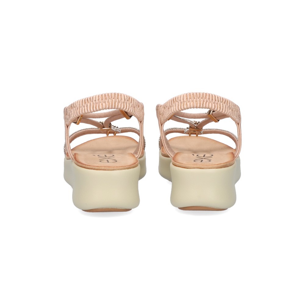 SANDALIA T STRASS PINK GOLD