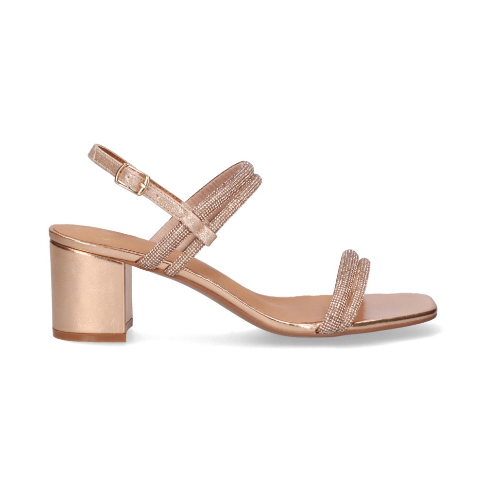 SANDALIA STRASS CHAMPAGNE