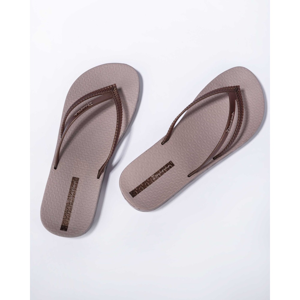 ESCLAVA BEACH DOBLE TIRA BEIG/BRONZE