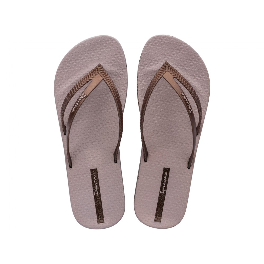 ESCLAVA BEACH DOBLE TIRA BEIG/BRONZE