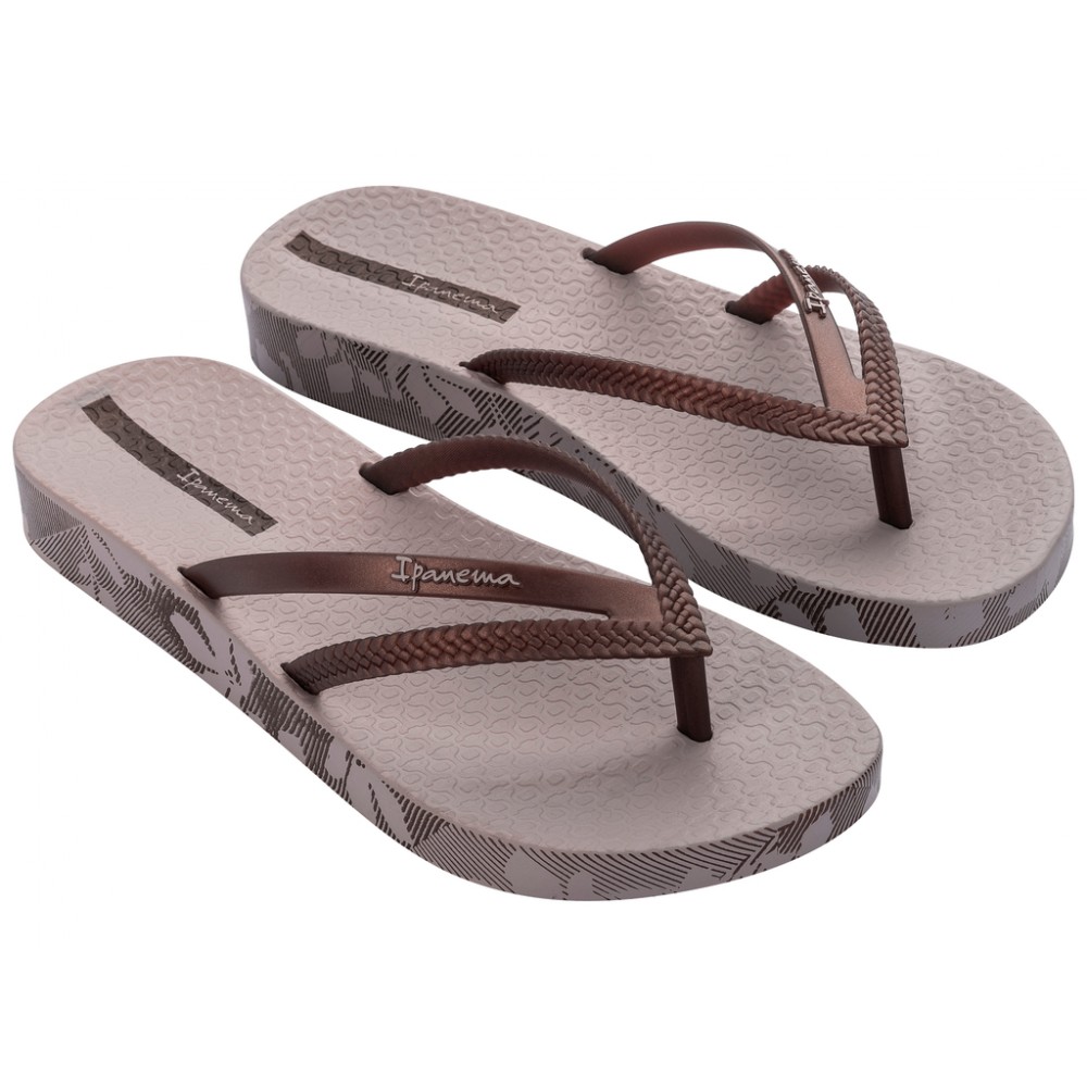 ESCLAVA BEACH DOBLE TIRA BEIG/BRONZE