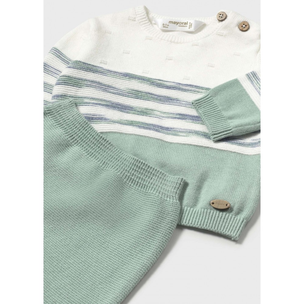 CONJUNTO POLAINA TRICOT MENTA