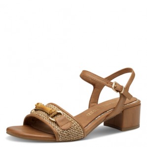 SANDALIA PALA TEXTIL COÑAC