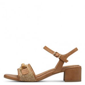 SANDALIA PALA TEXTIL COÑAC