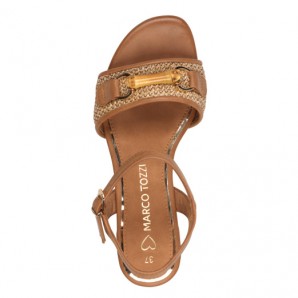 SANDALIA PALA TEXTIL COÑAC