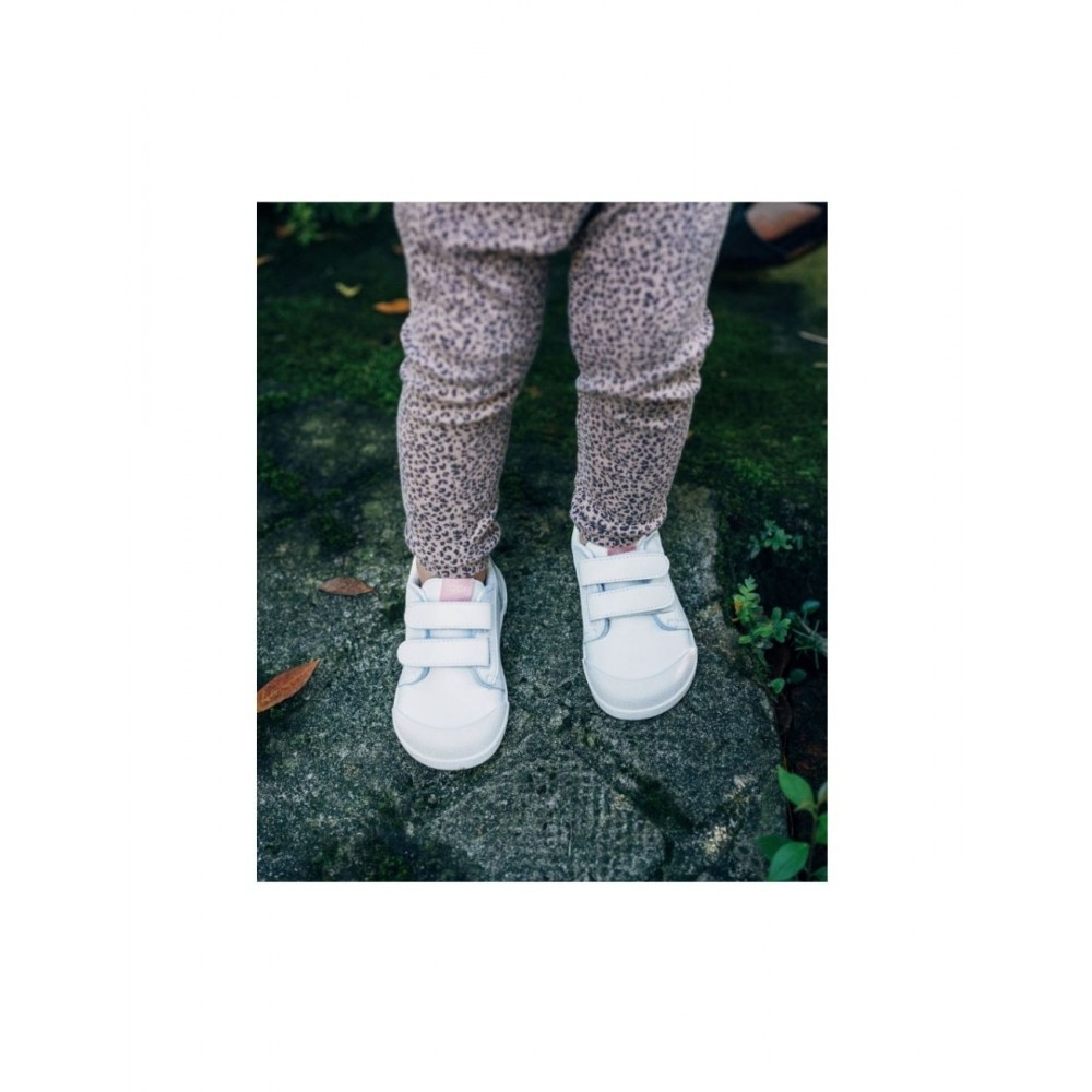 DEPORTIVO VELCROS BLANCO-ROSA BAREFOOT