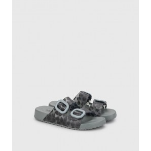 SANDALIA AGUA DOS HEBILLAS BRILLOS VERDE