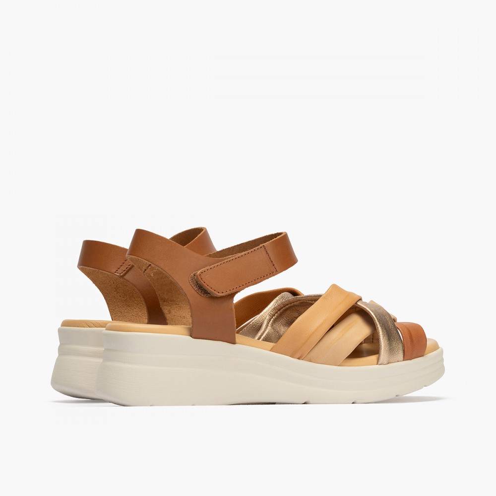 SANDALIA PALA TUBULARES CRUZADA NATURAL