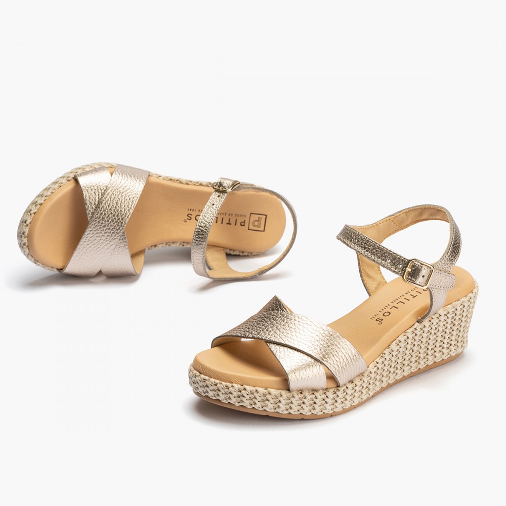 SANDALIA PALA TALON ORO