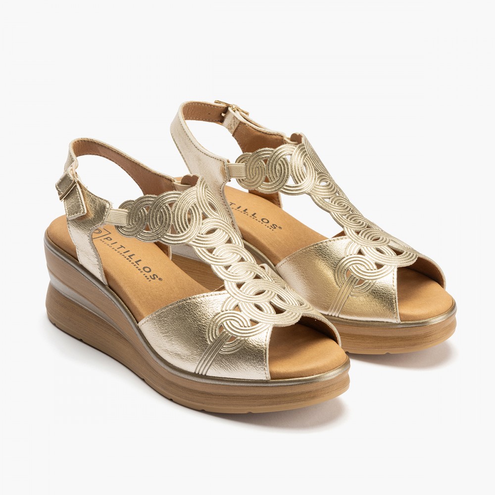 SANDALIA FANTASIA LAMINADO ORO