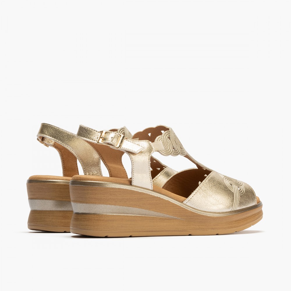 SANDALIA FANTASIA LAMINADO ORO