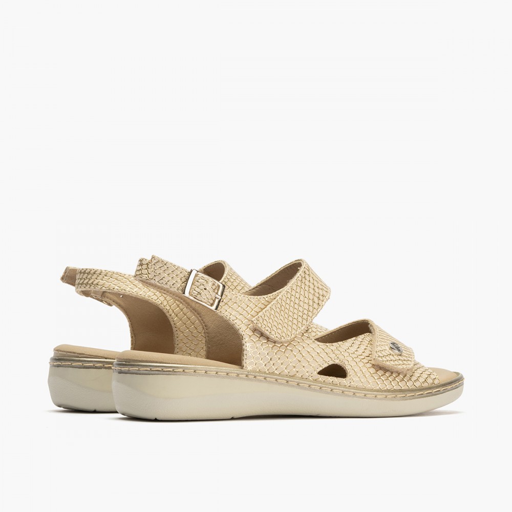 SANDALIA DOBLE VELCRO ORO