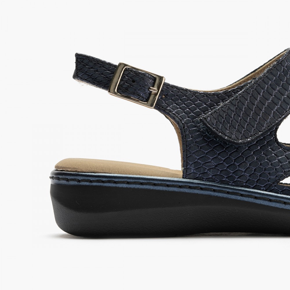 SANDALIA DOBLE VELCRO MARINO