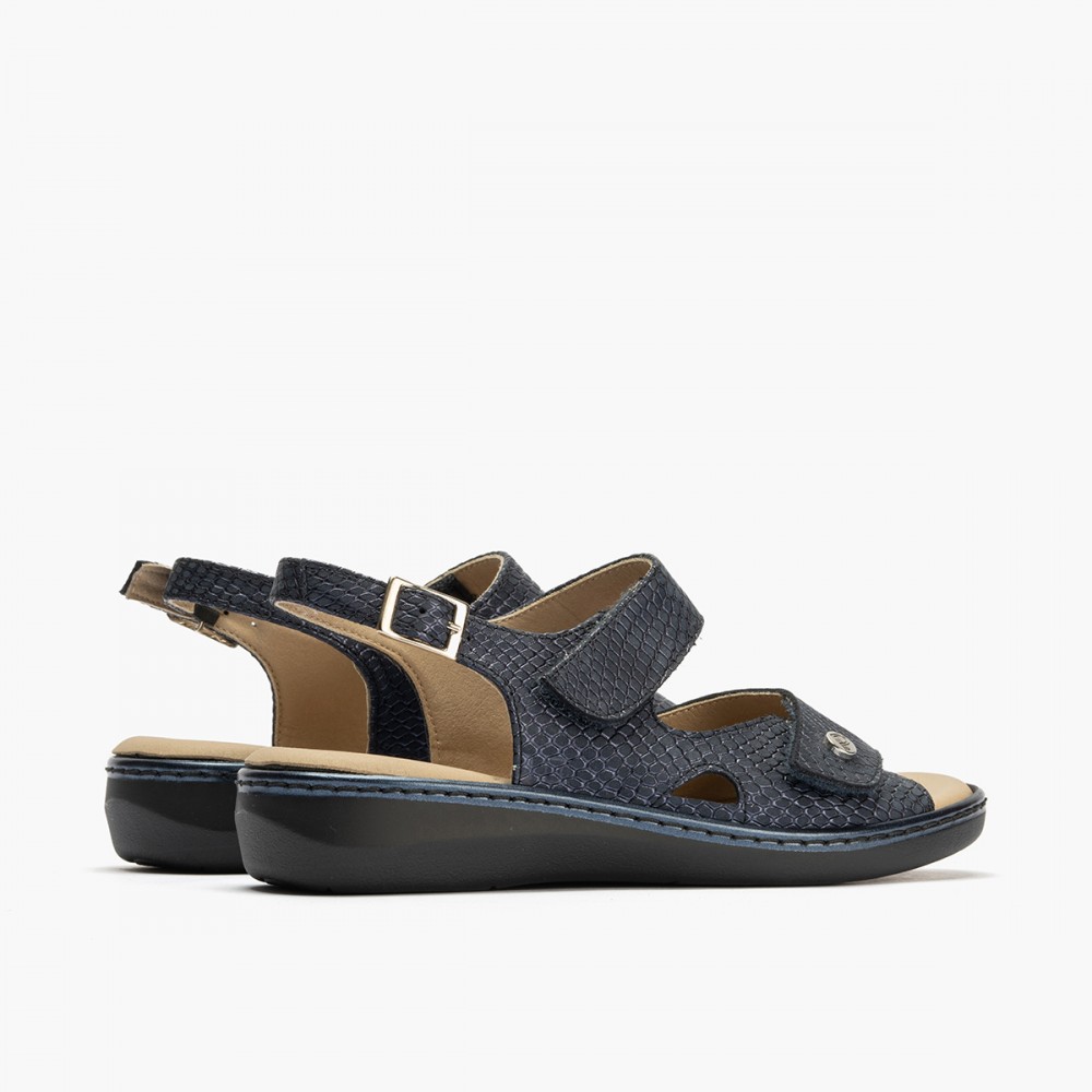 SANDALIA DOBLE VELCRO MARINO