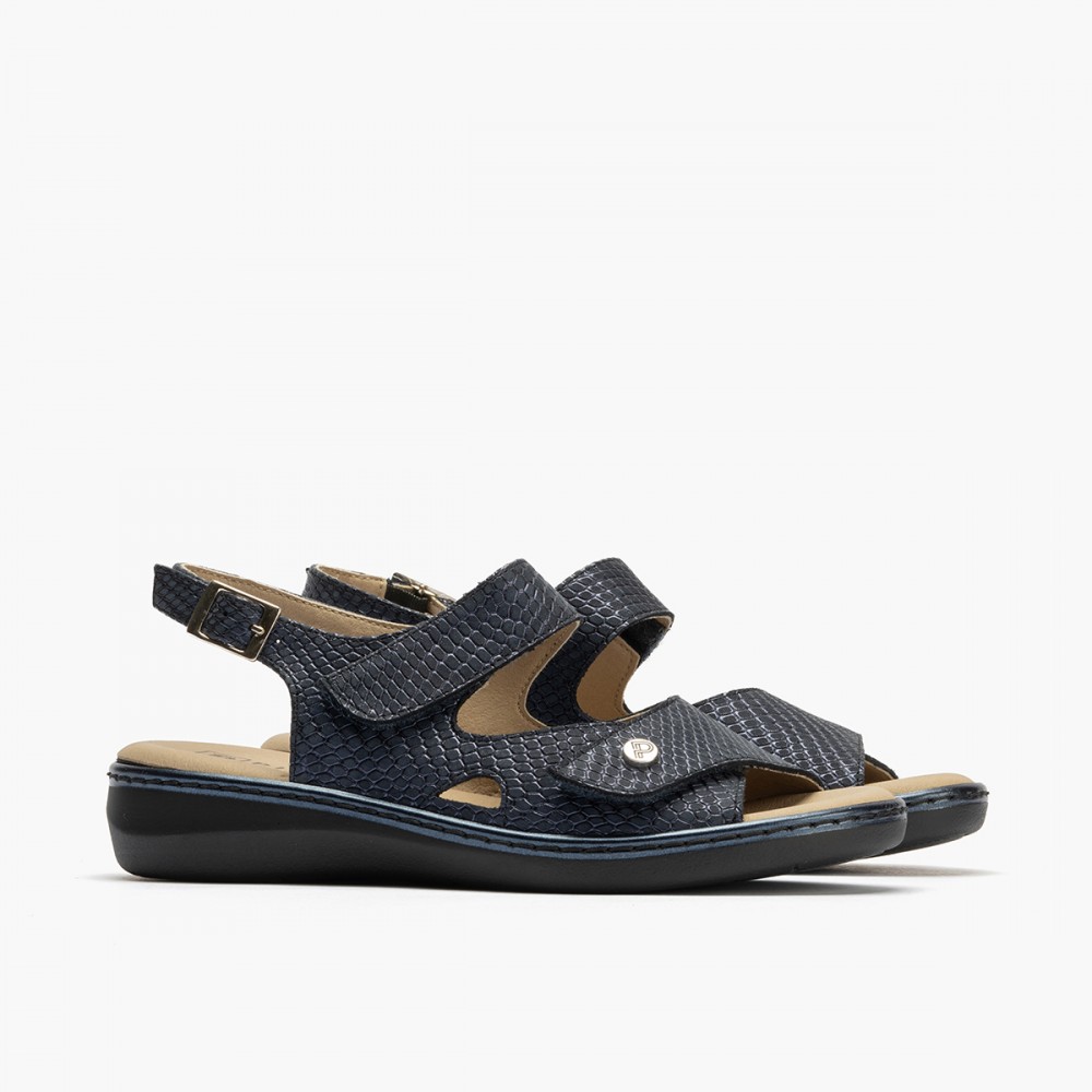 SANDALIA DOBLE VELCRO MARINO