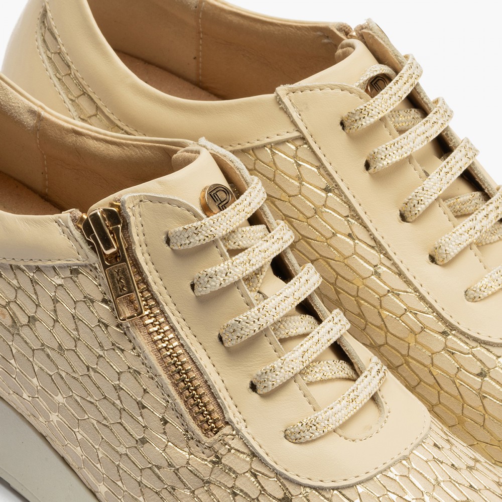 DEPORTIVO FANTASIA CON CREMALLERA ORO