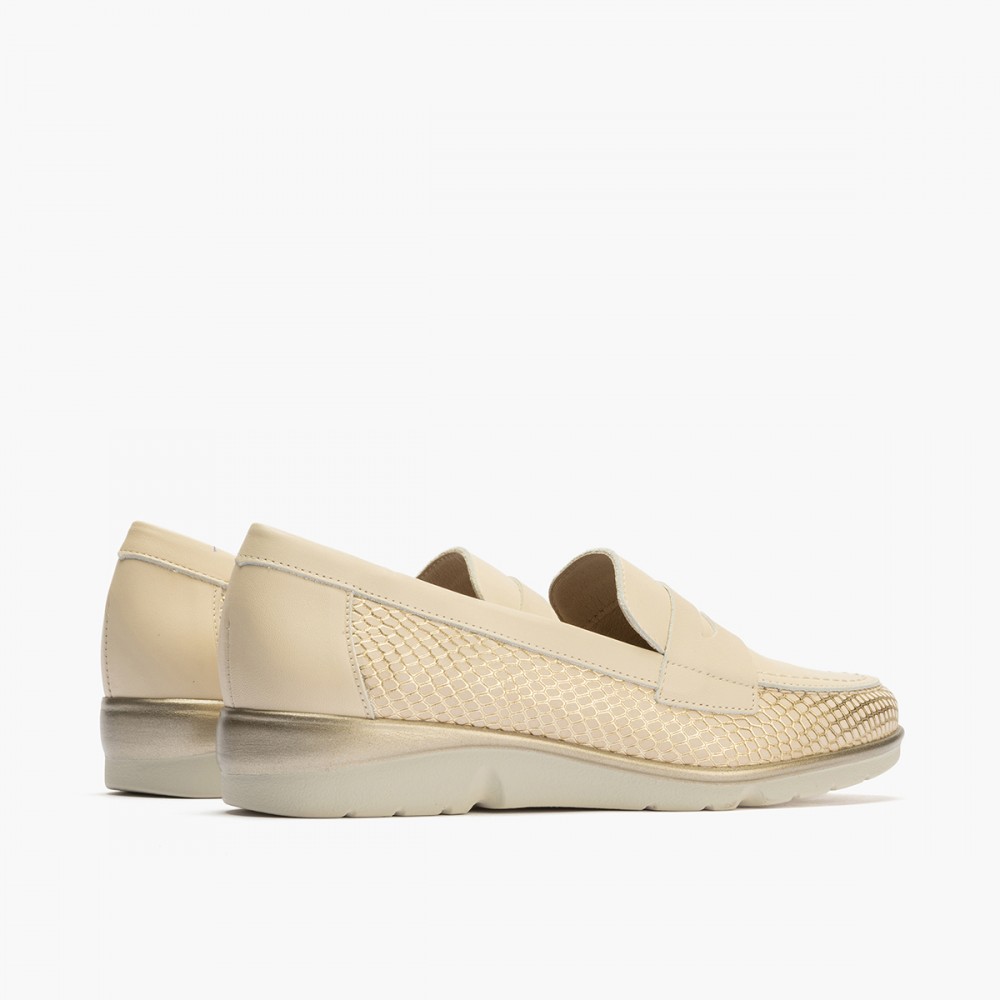 MOCASIN COMBINADO ORO