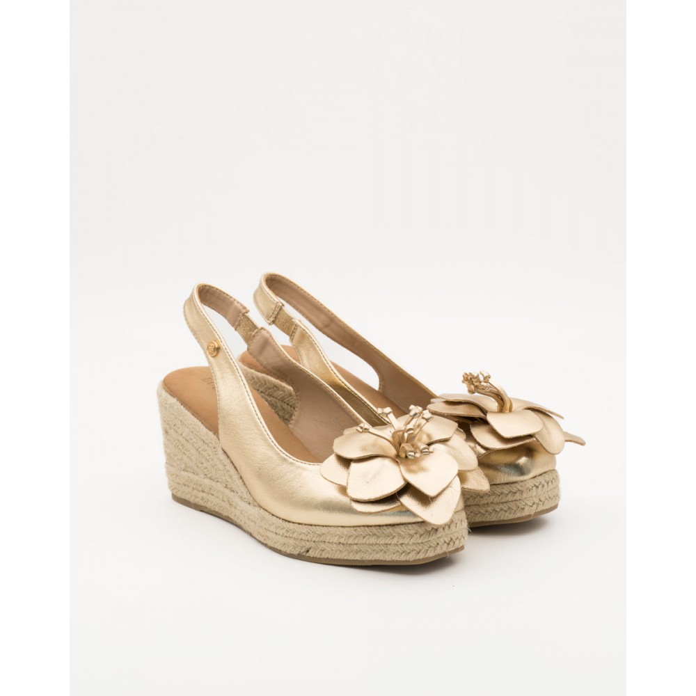 SALON DESTALONADO CUÑA YUTE FLOR GOLD