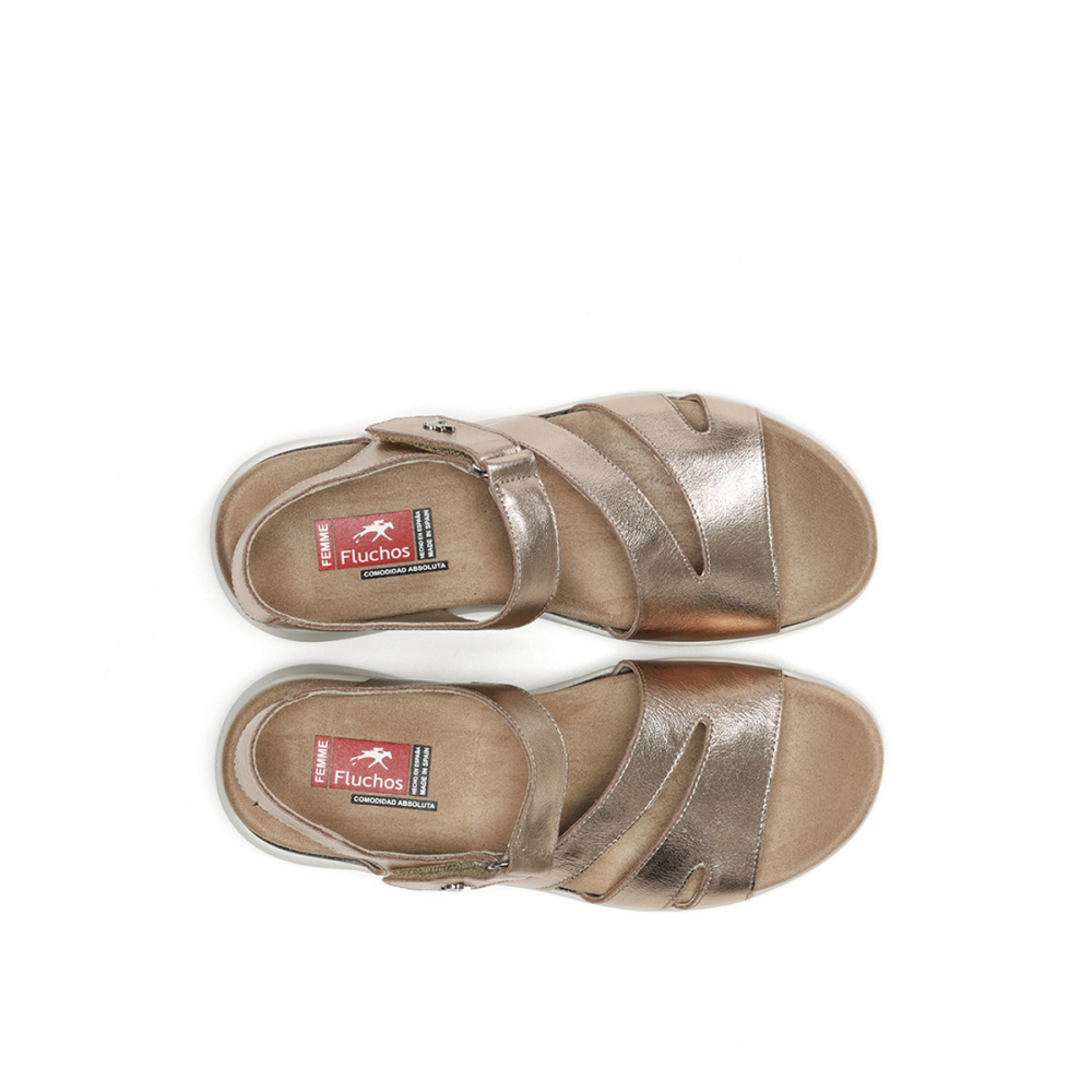 SANDALIA TIRA VELCRO LAMINADO CAVA