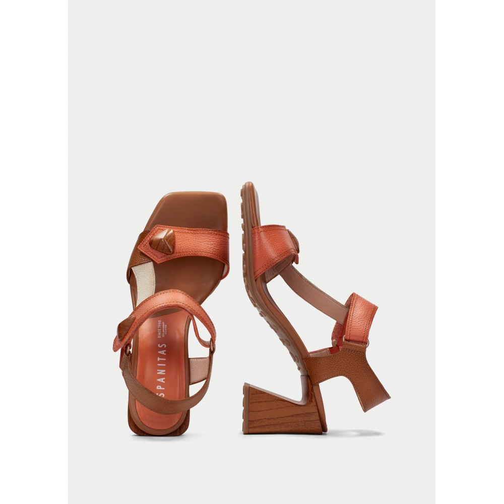 SANDALIA MIAMI CORAL-CUOIO