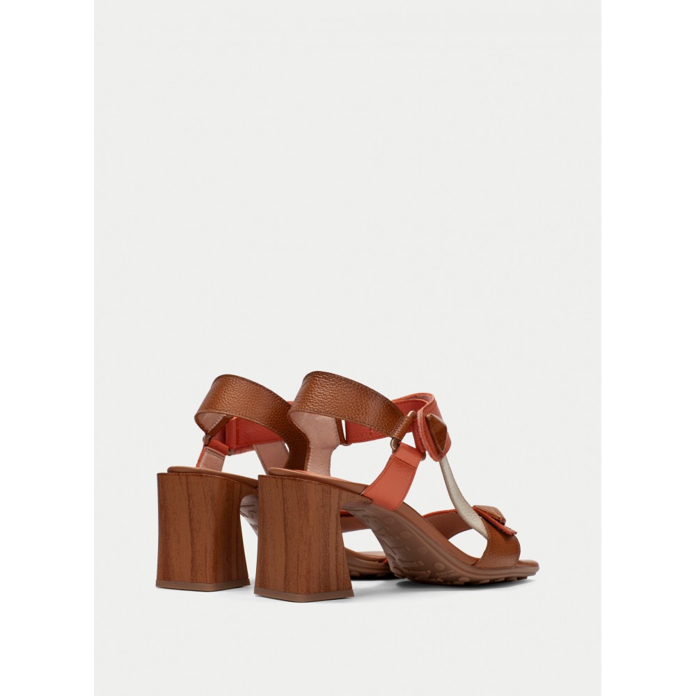 SANDALIA MIAMI CORAL-CUOIO