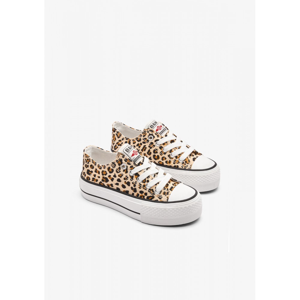 SNEAKERS DOBLE PISO LEOPARDO