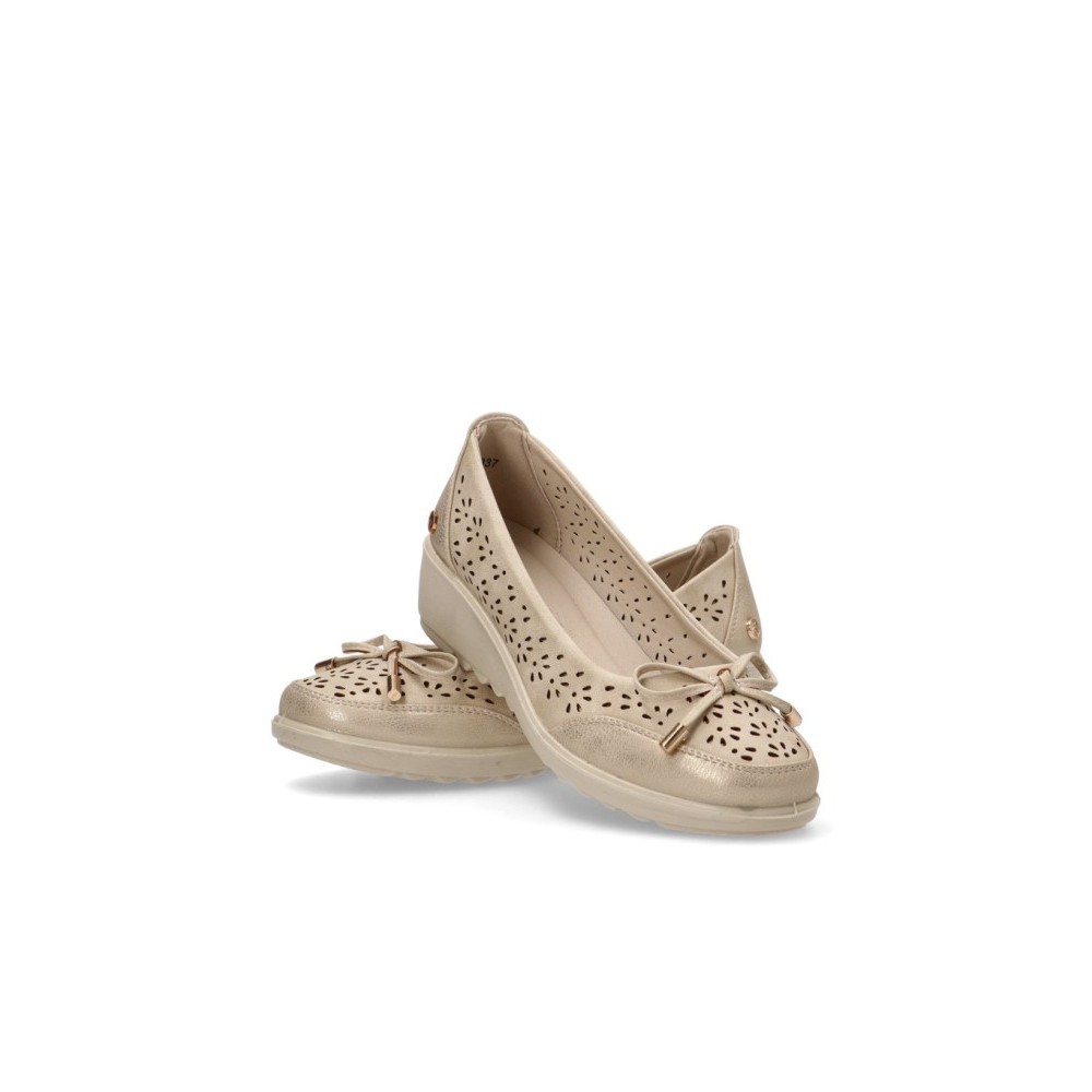 BAILARINA CUÑA PICADO PLATINO