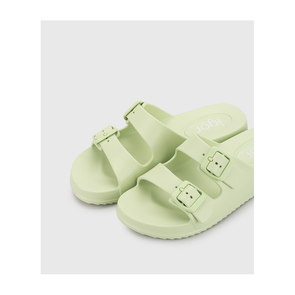 SANDALIA AGUA DOS HEBILLAS VERDE