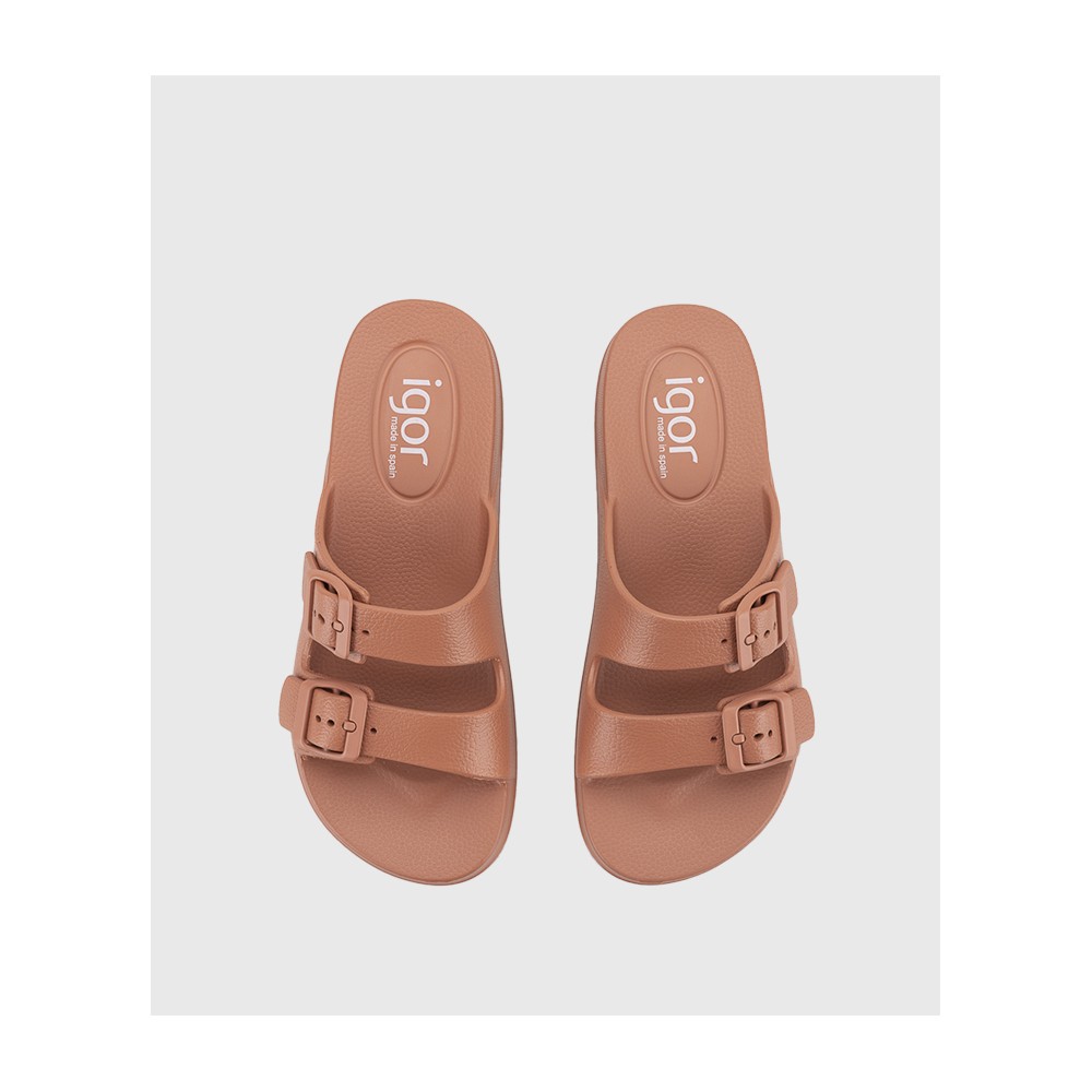 SANDALIA AGUA DOS HEBILLAS ROSA